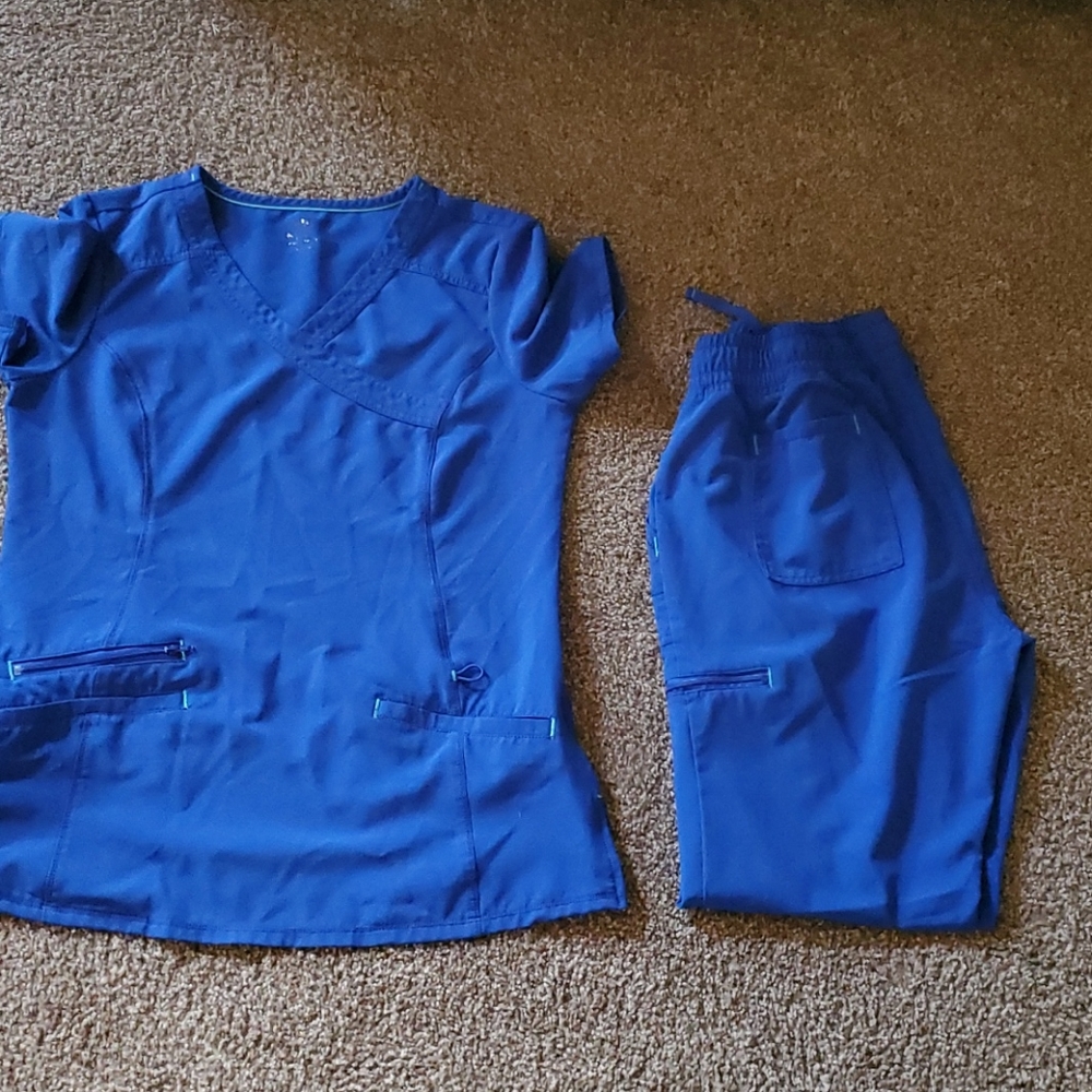 Blue scrubstar shirt and pants